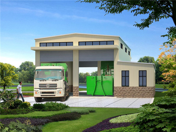 分體式水平壓縮垃圾處理站設(shè)備